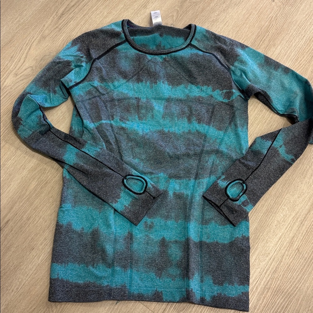 Ivivva Teal and Gray Long Sleeve Top